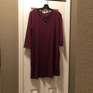 Burgundy dress